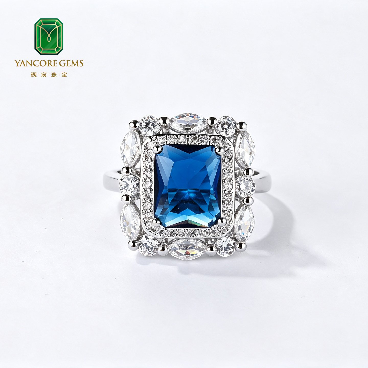 Sapphire Petal Burst Ring - Image 5
