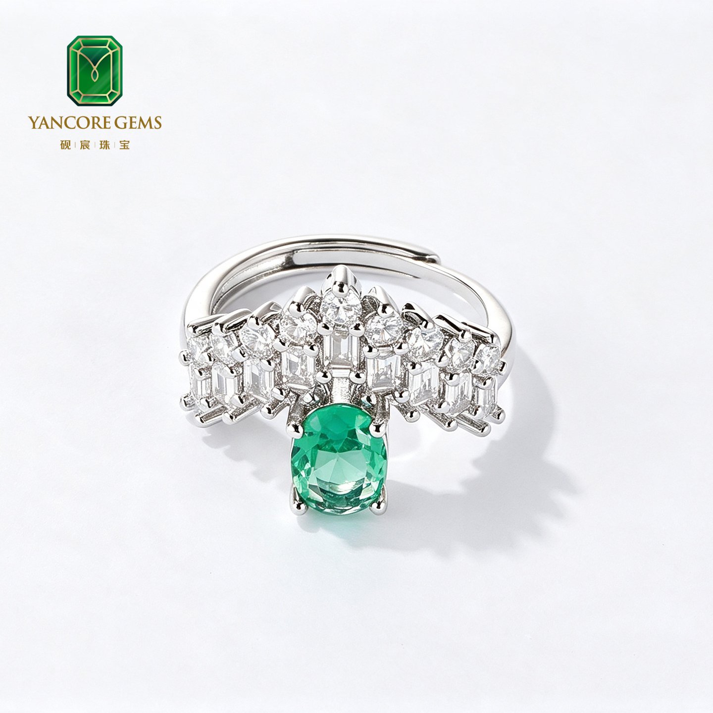 Mint Peacock Fan Ring - Image 5