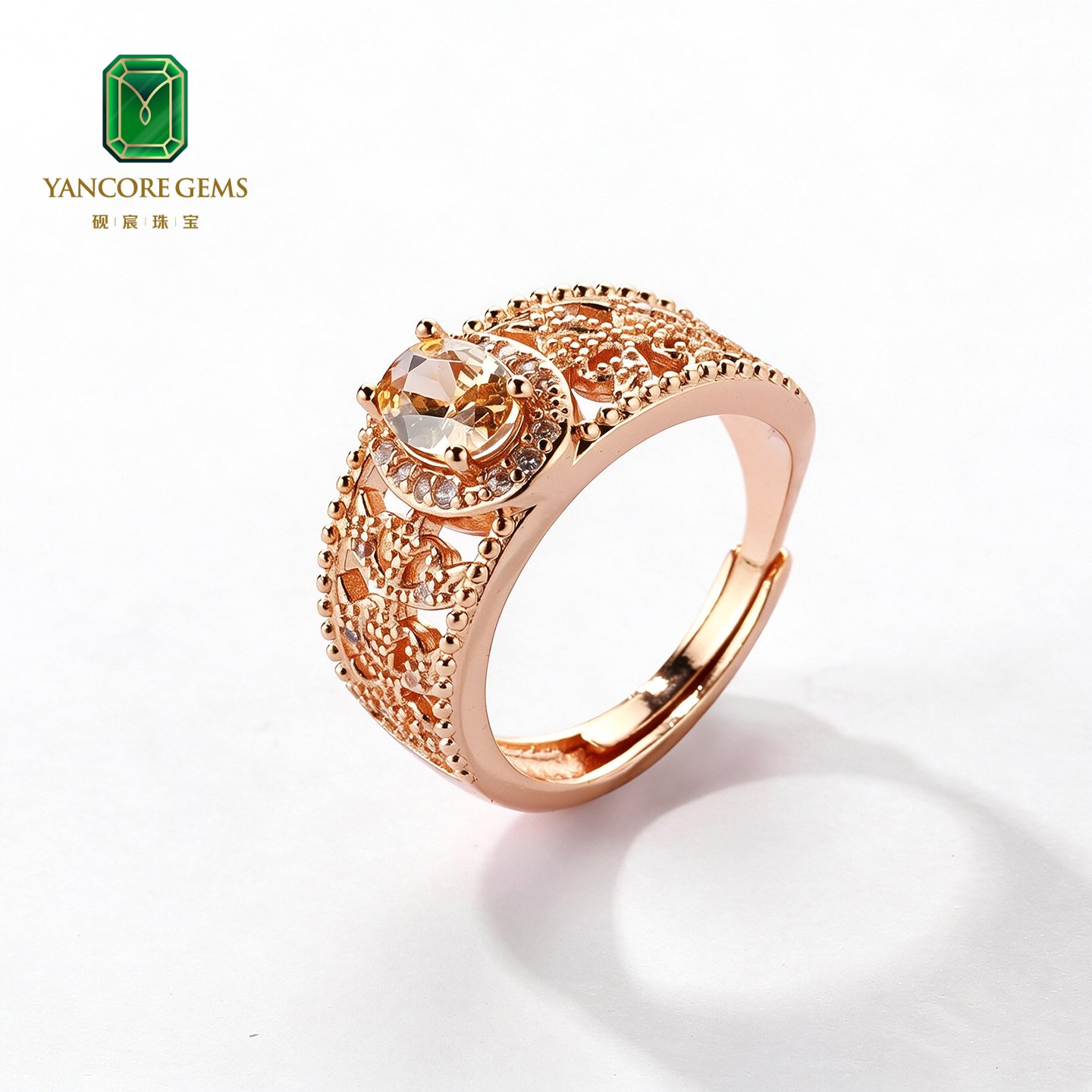Amber Lace Reverie Ring