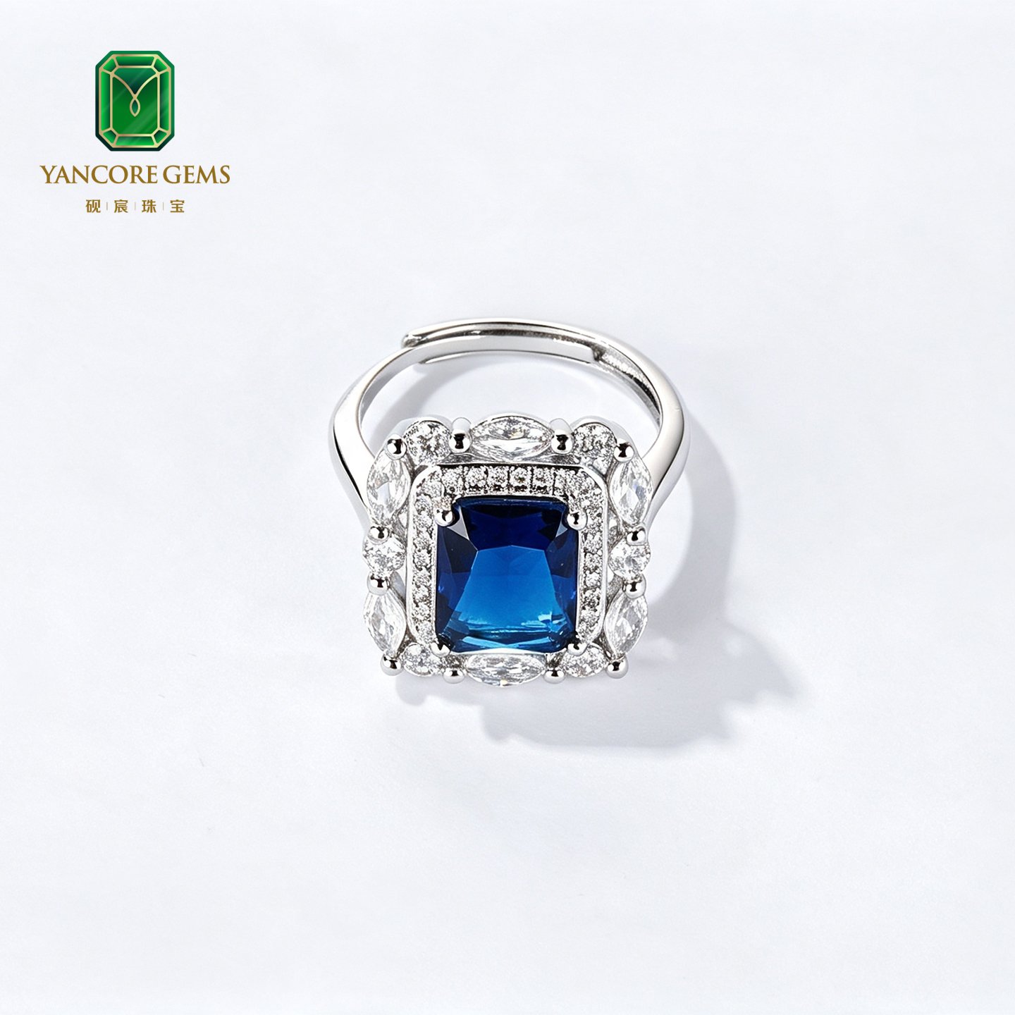 Sapphire Petal Burst Ring - Image 4