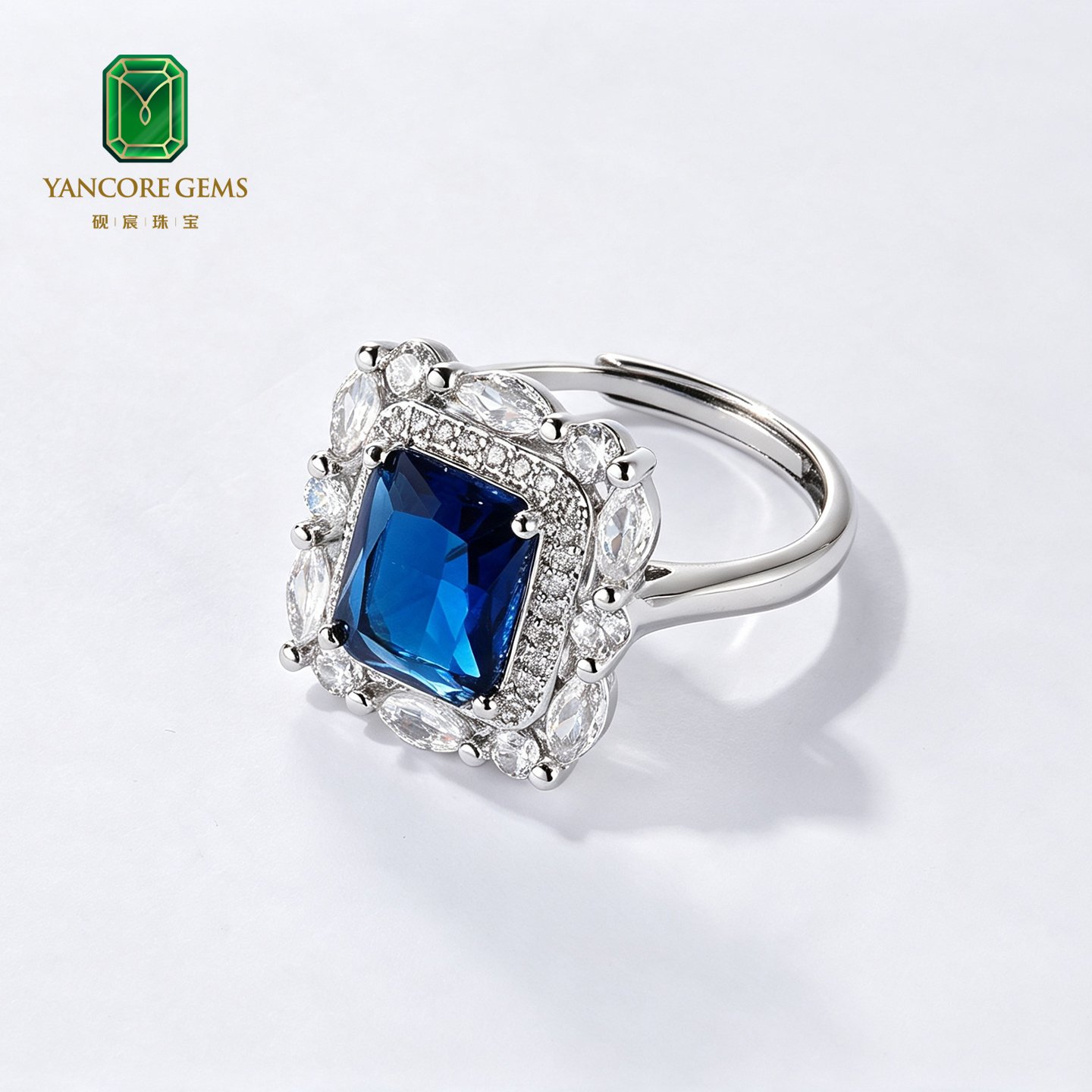 Sapphire Petal Burst Ring - Image 3