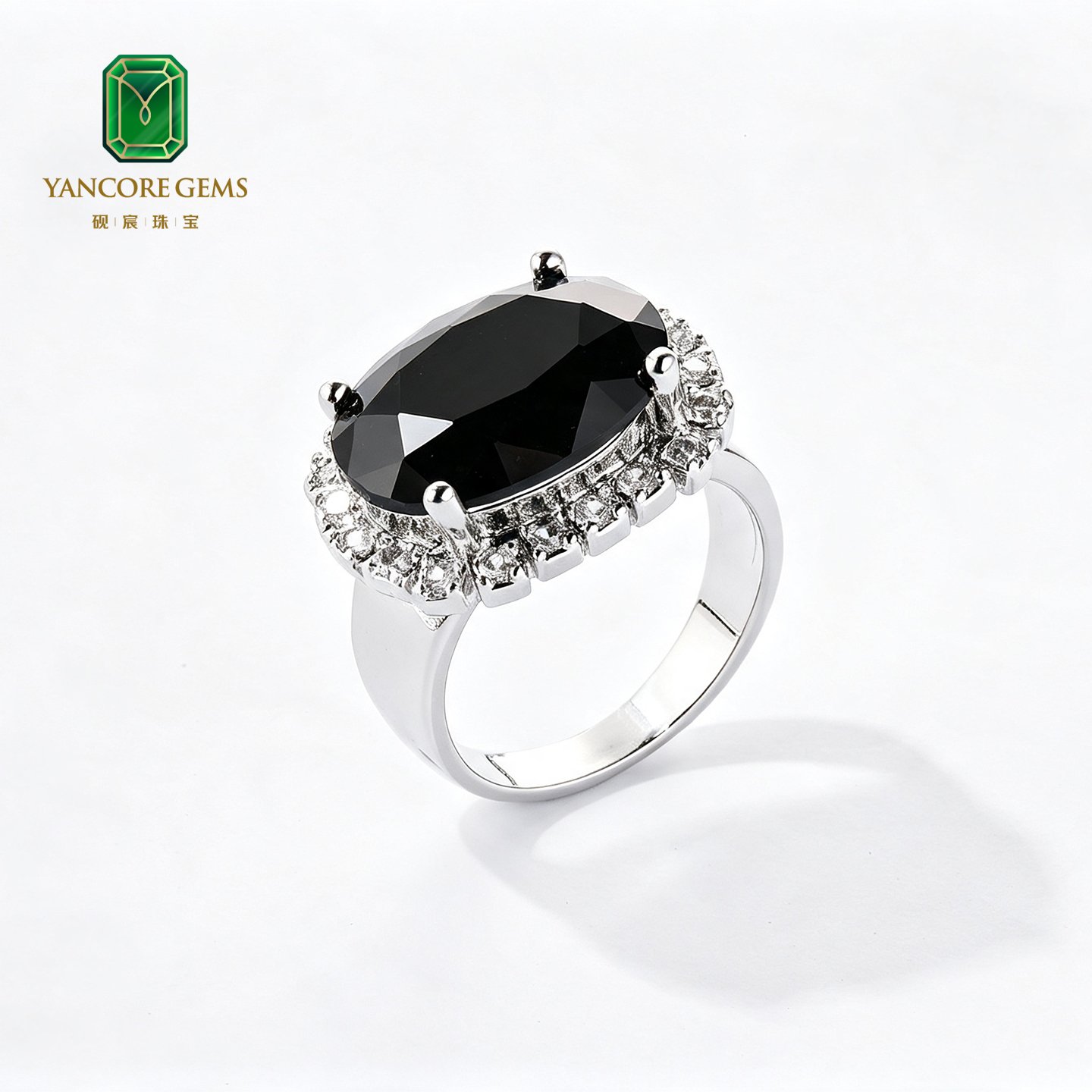 Midnight Onyx Crown Ring