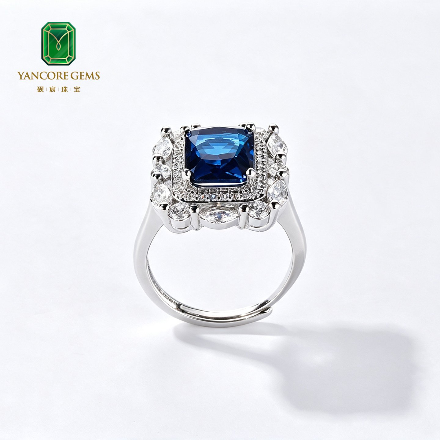 Sapphire Petal Burst Ring - Image 2