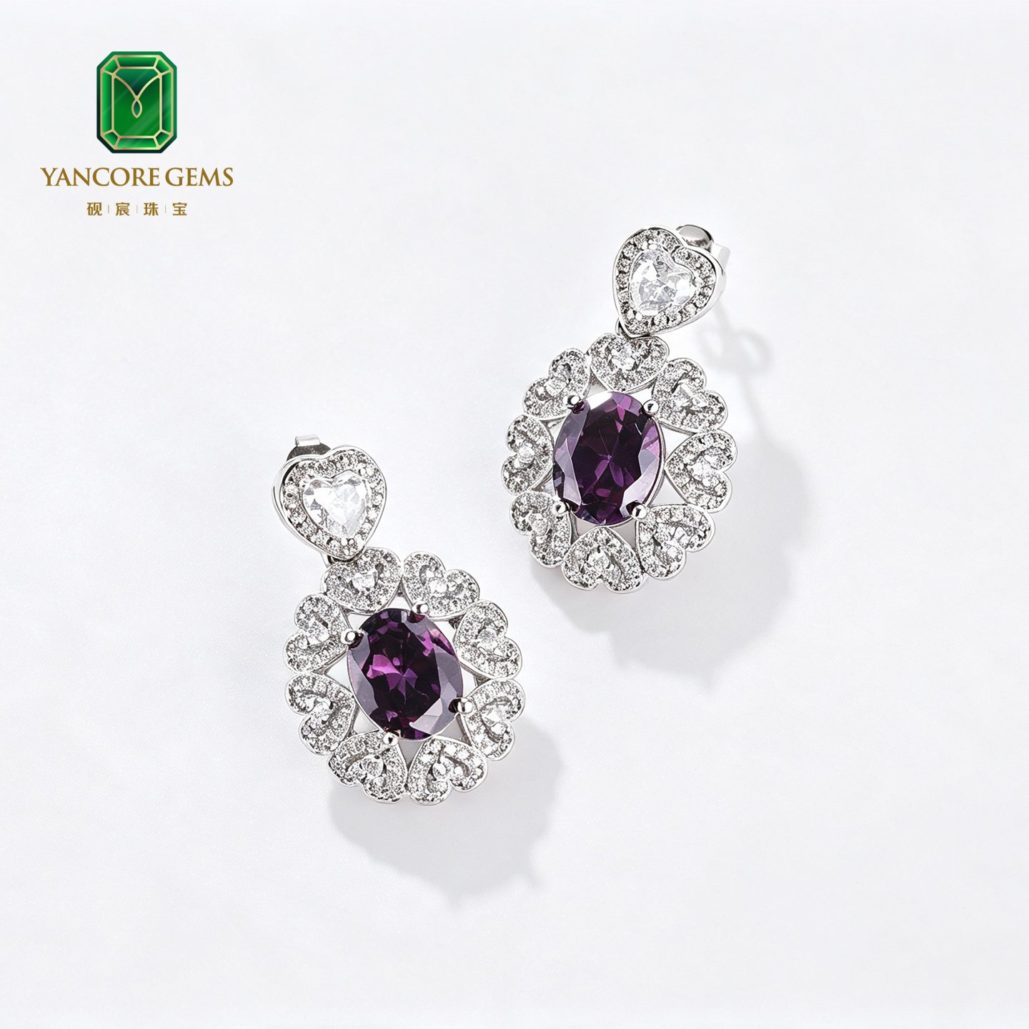 Venetian Carnival Heart Earrings - Image 2