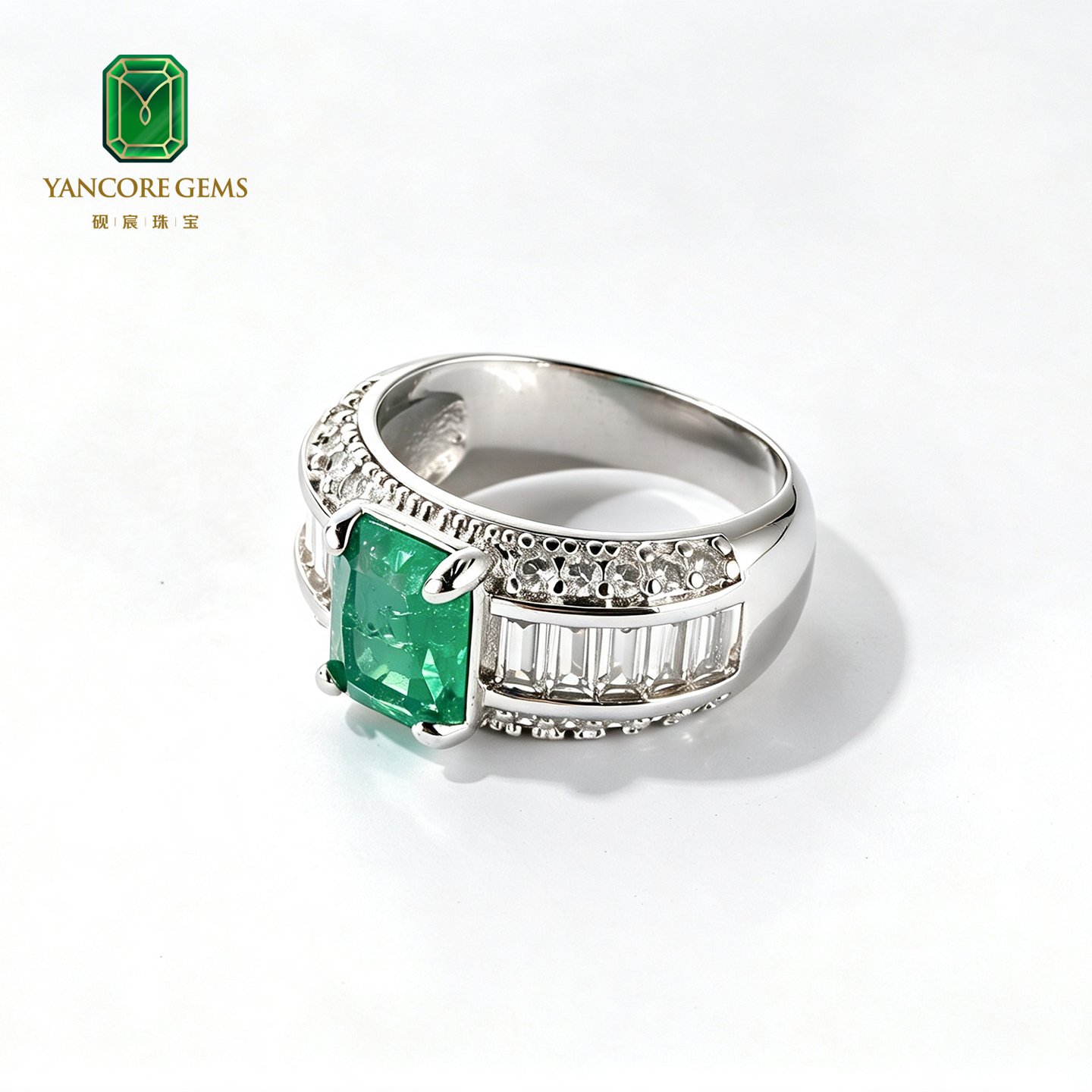 Emerald Deco Arcade Ring - Image 2