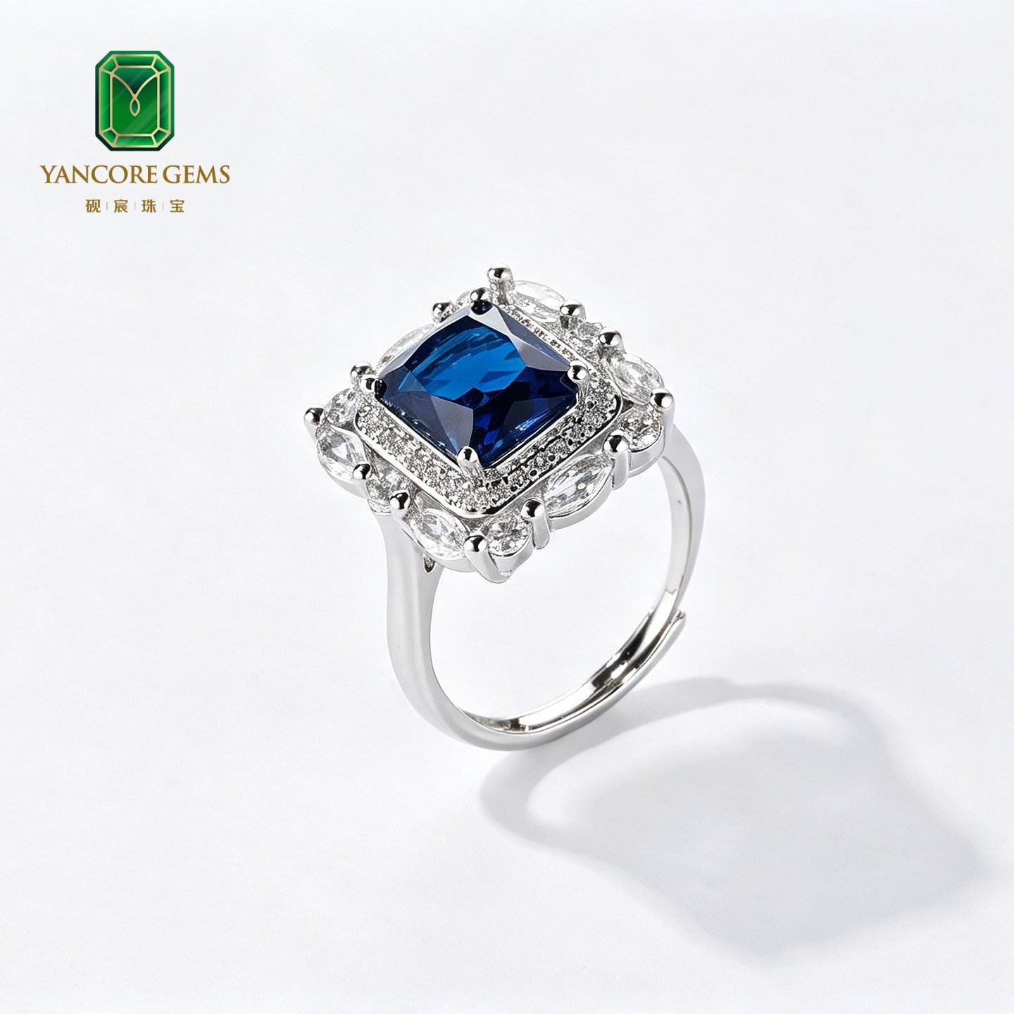 Sapphire Petal Burst Ring